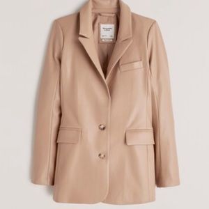 Abercrombie Oversized Vegan Leather Jacket